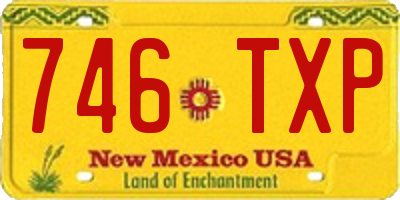 NM license plate 746TXP