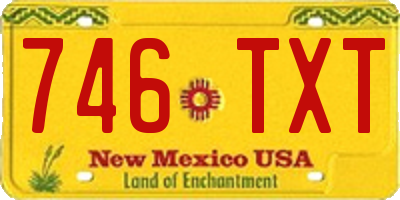 NM license plate 746TXT