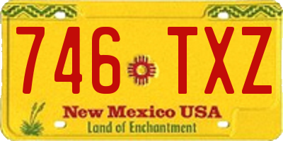 NM license plate 746TXZ