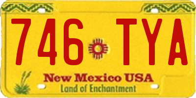 NM license plate 746TYA