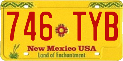 NM license plate 746TYB