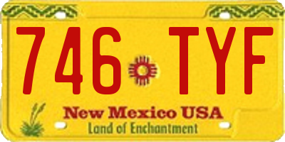 NM license plate 746TYF