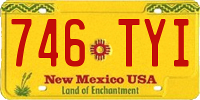 NM license plate 746TYI