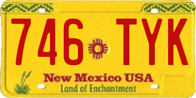 NM license plate 746TYK