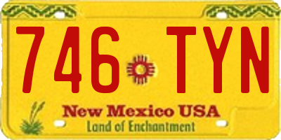 NM license plate 746TYN