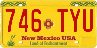 NM license plate 746TYU
