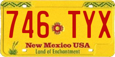 NM license plate 746TYX
