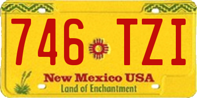 NM license plate 746TZI