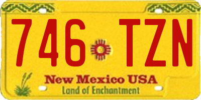 NM license plate 746TZN