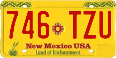 NM license plate 746TZU