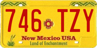 NM license plate 746TZY