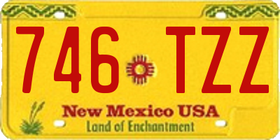 NM license plate 746TZZ