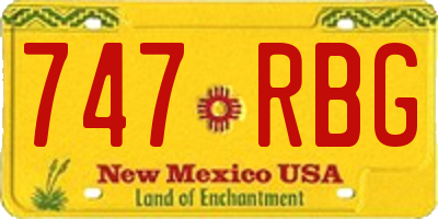 NM license plate 747RBG