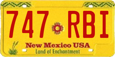 NM license plate 747RBI