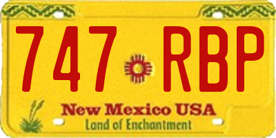NM license plate 747RBP