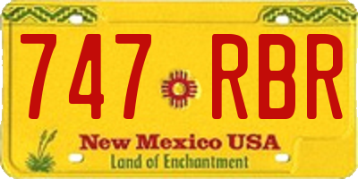 NM license plate 747RBR