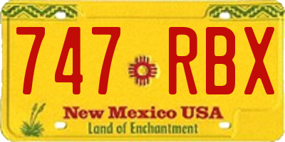 NM license plate 747RBX