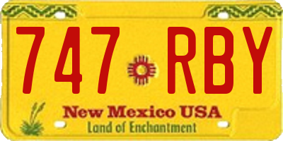 NM license plate 747RBY