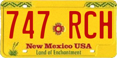 NM license plate 747RCH