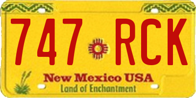 NM license plate 747RCK