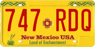 NM license plate 747RDQ