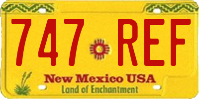 NM license plate 747REF
