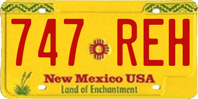 NM license plate 747REH