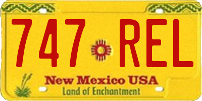 NM license plate 747REL
