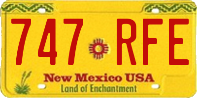NM license plate 747RFE