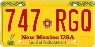 NM license plate 747RGQ