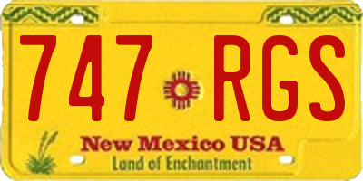 NM license plate 747RGS