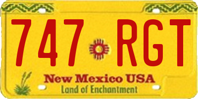 NM license plate 747RGT