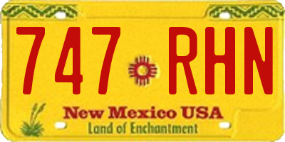 NM license plate 747RHN