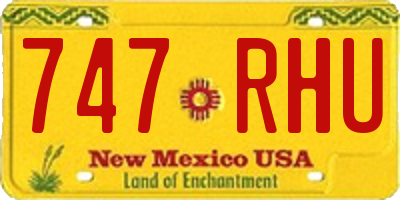 NM license plate 747RHU