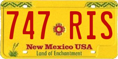 NM license plate 747RIS