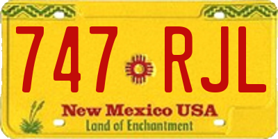 NM license plate 747RJL