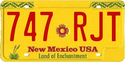 NM license plate 747RJT