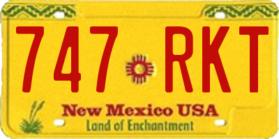 NM license plate 747RKT