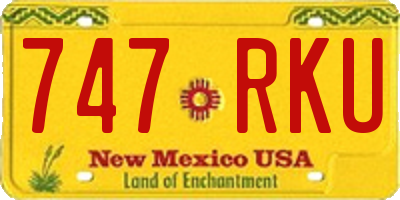 NM license plate 747RKU