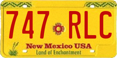 NM license plate 747RLC