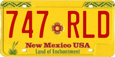 NM license plate 747RLD