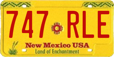 NM license plate 747RLE