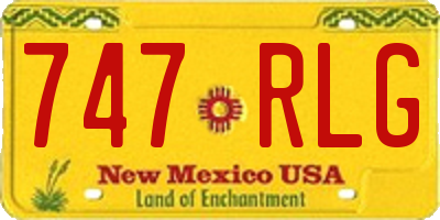 NM license plate 747RLG