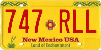 NM license plate 747RLL