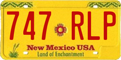 NM license plate 747RLP