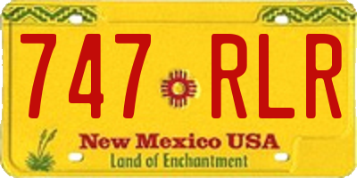 NM license plate 747RLR