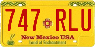 NM license plate 747RLU