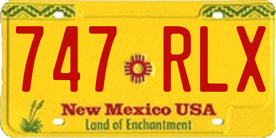 NM license plate 747RLX