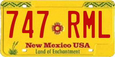 NM license plate 747RML