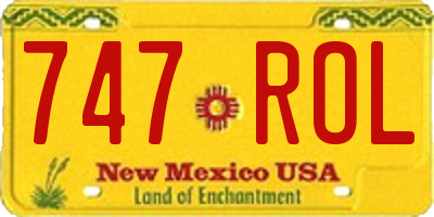 NM license plate 747ROL